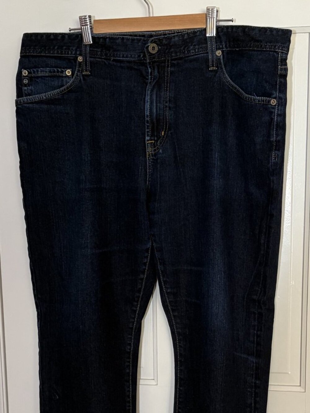 AG Adriano Goldschmied The Everett Slim Straight Jeans Mens 38x32 Dark Wash